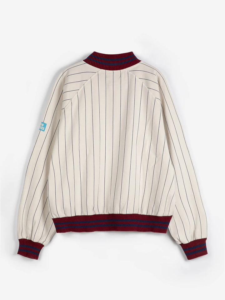 Striped high neck oversize sweatshirt