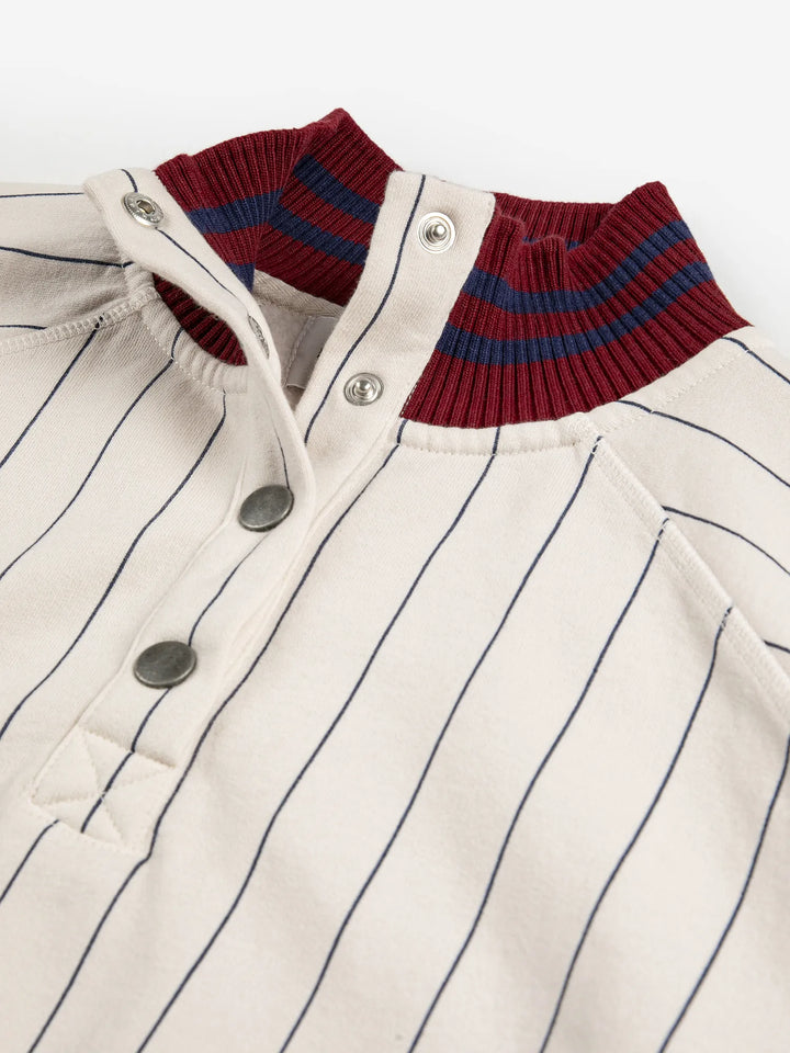 Striped high neck oversize sweatshirt