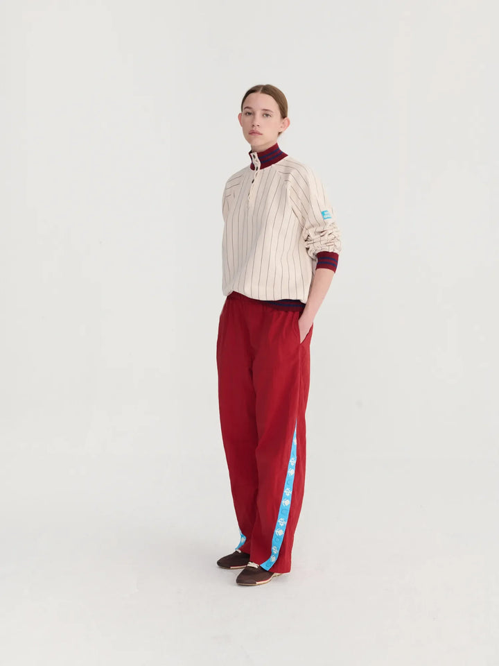 Striped high neck oversize sweatshirt