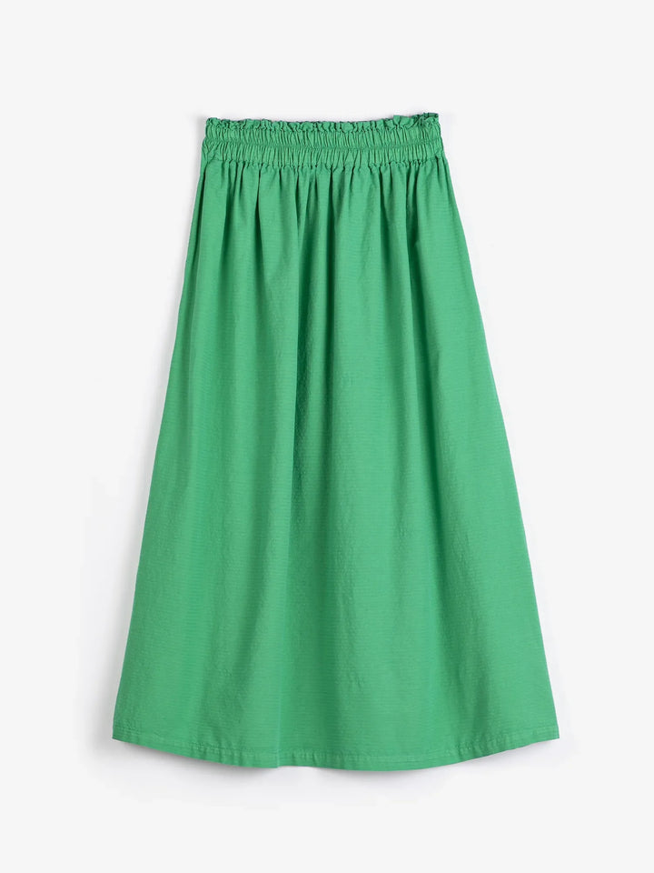 Green Cotton Evasé Skirt