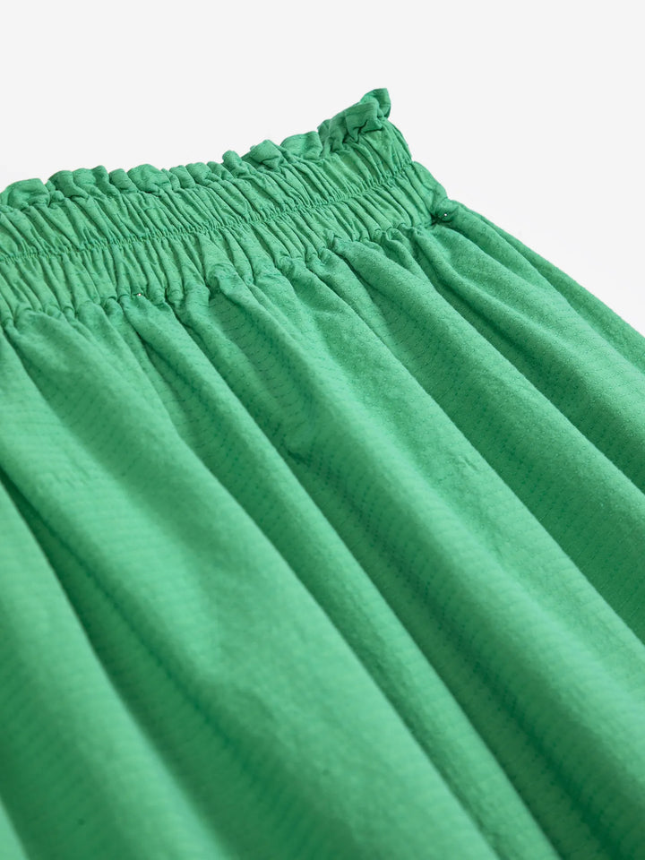 Green Cotton Evasé Skirt
