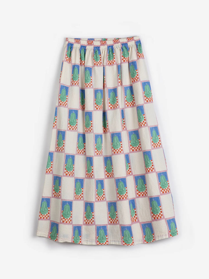 Simple Pear Pattern Evasé Skirt