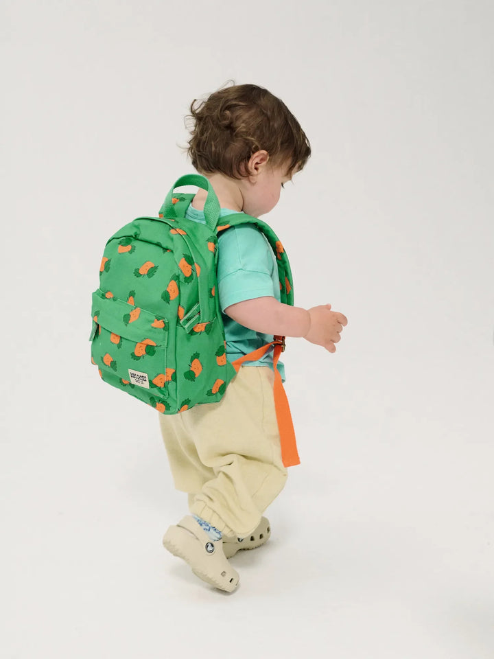 Tangerine all over toddler backpack