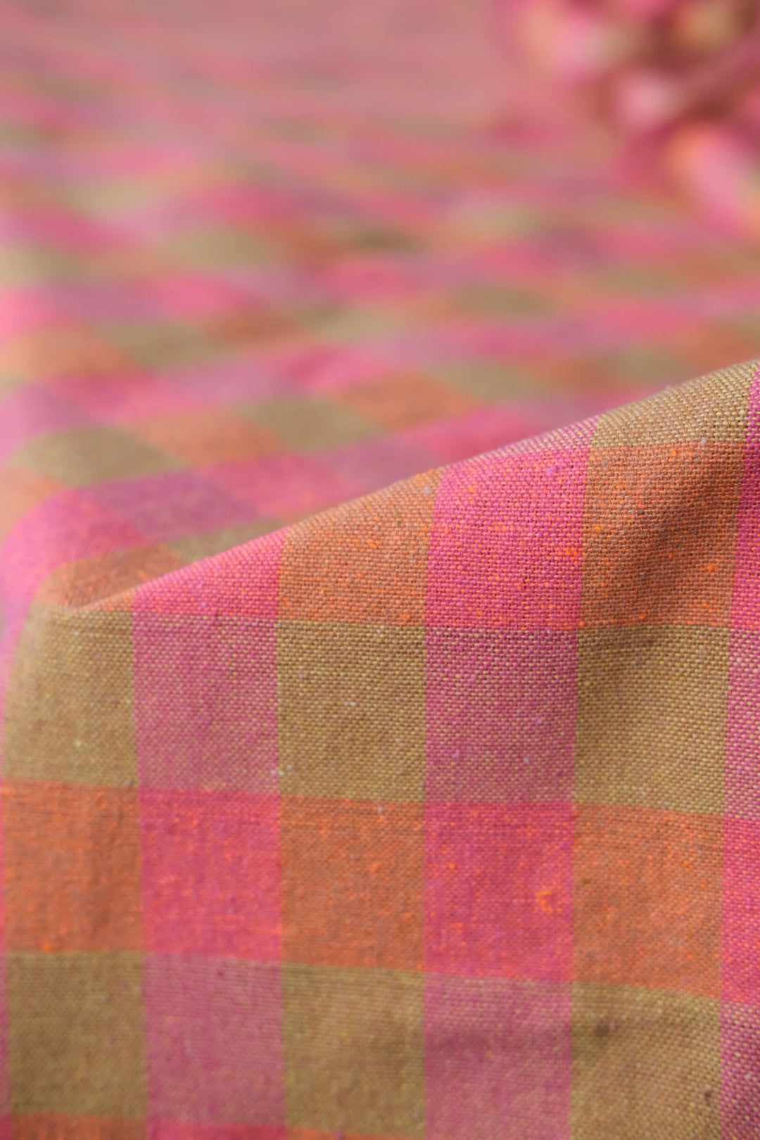 Blanket - Tobacco & Pink by Neon Orange & Yellow