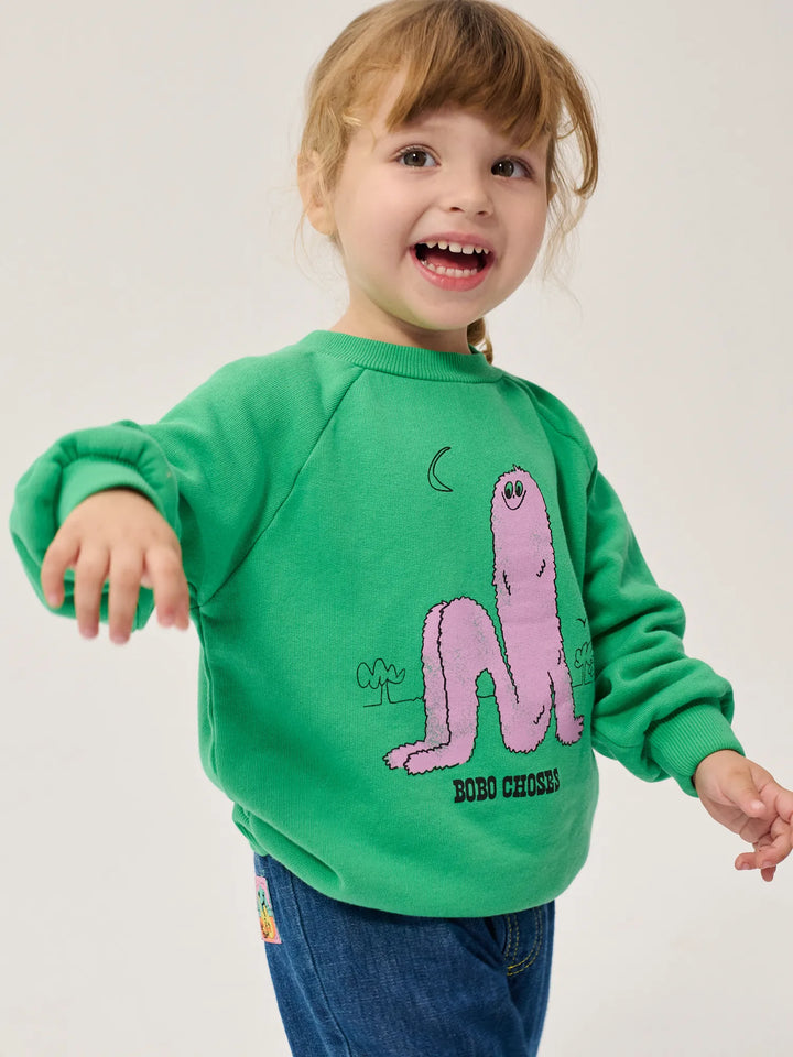 Long Pinky Puff Baby Sweatshirt