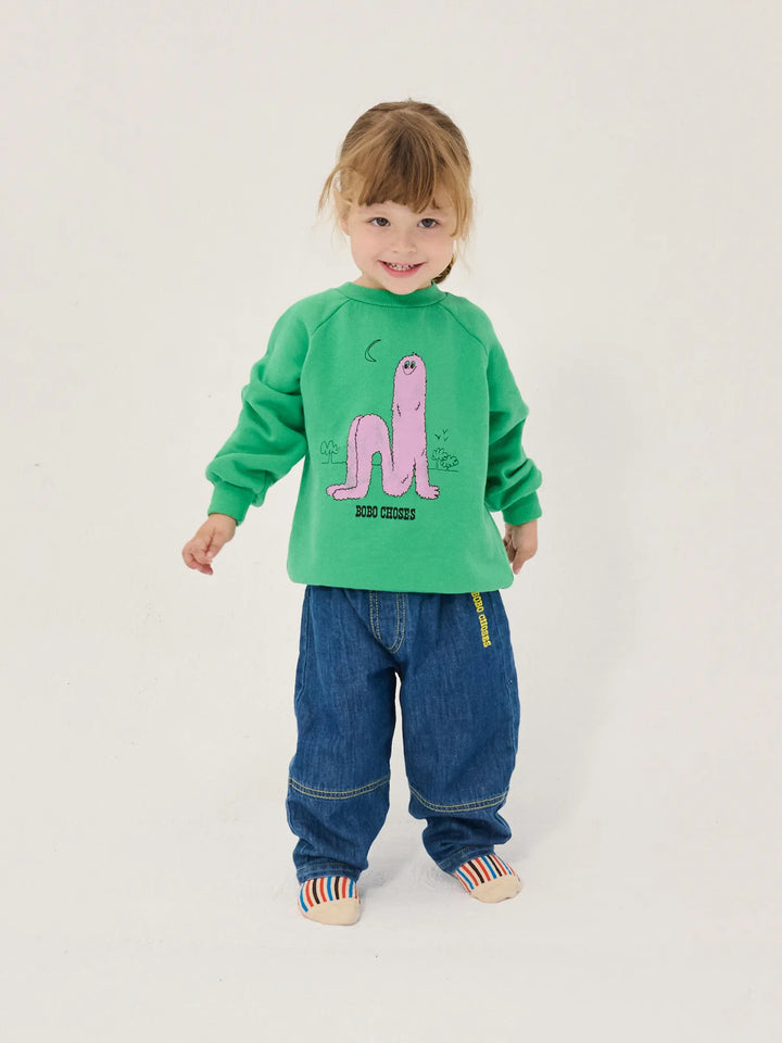 Long Pinky Puff Baby Sweatshirt