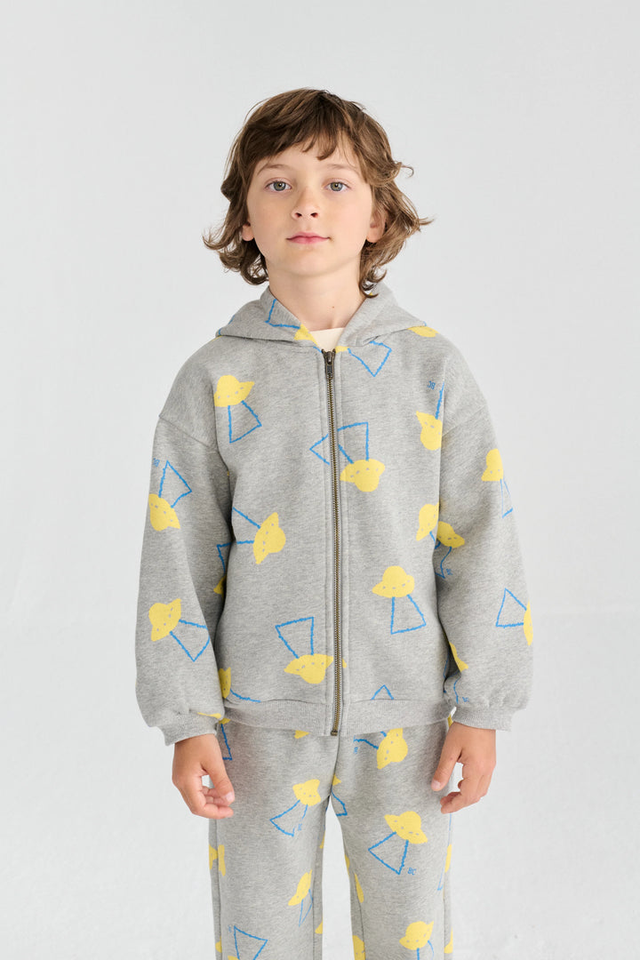 Pixel Abduction All Over Zipped Hoodie