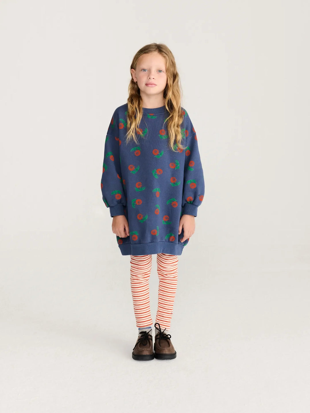 Stamp Bloom Sweatshirt Dress