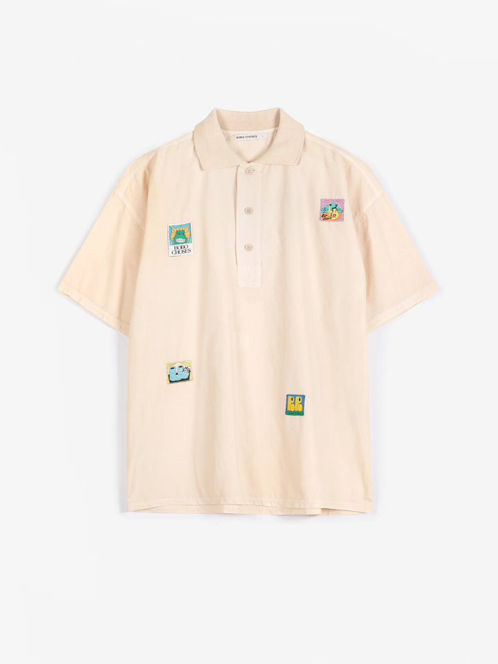 Oversize Poplin Polo Shirt