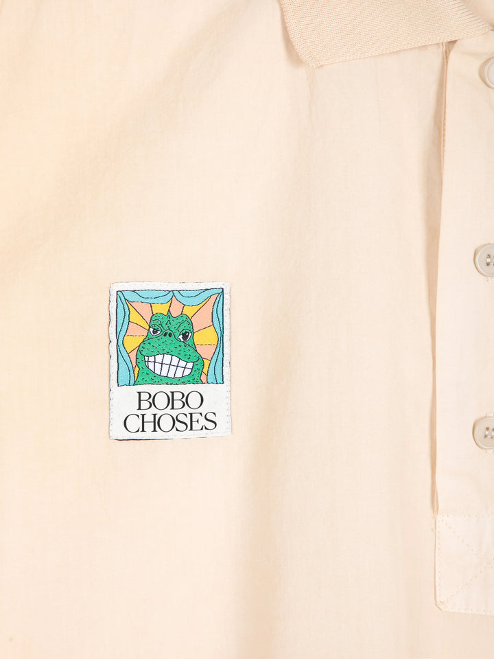 Oversize Poplin Polo Shirt