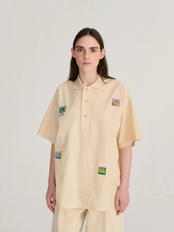 Oversize Poplin Polo Shirt