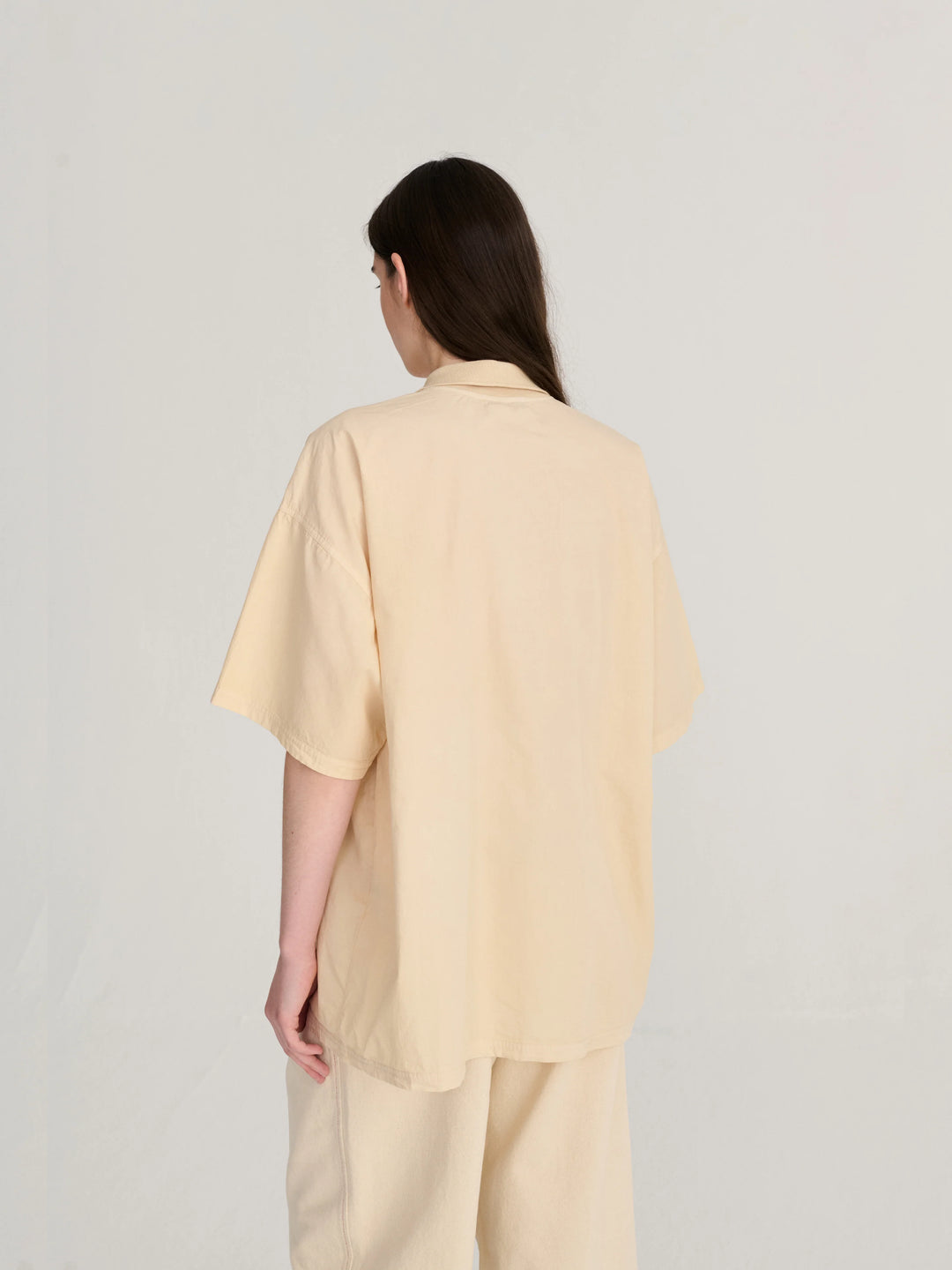 Oversize Poplin Polo Shirt