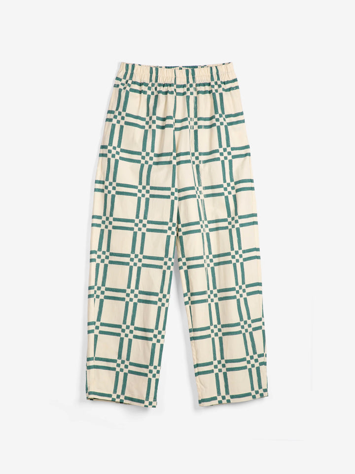 Square All Over Cotton Baggy Pants