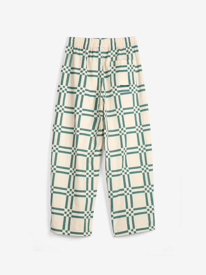 Square All Over Cotton Baggy Pants