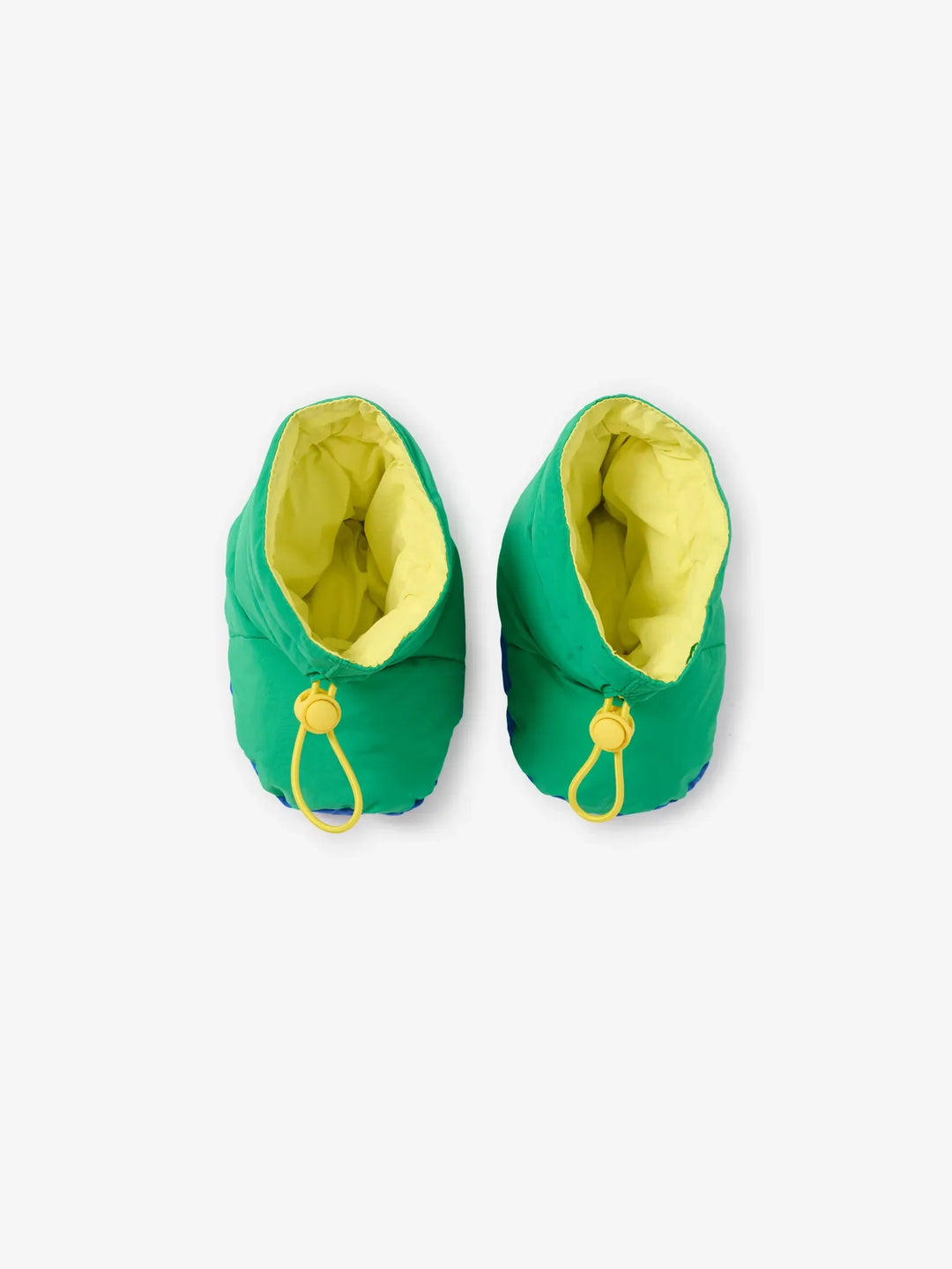 Padded Baby Booties - Green/Blue
