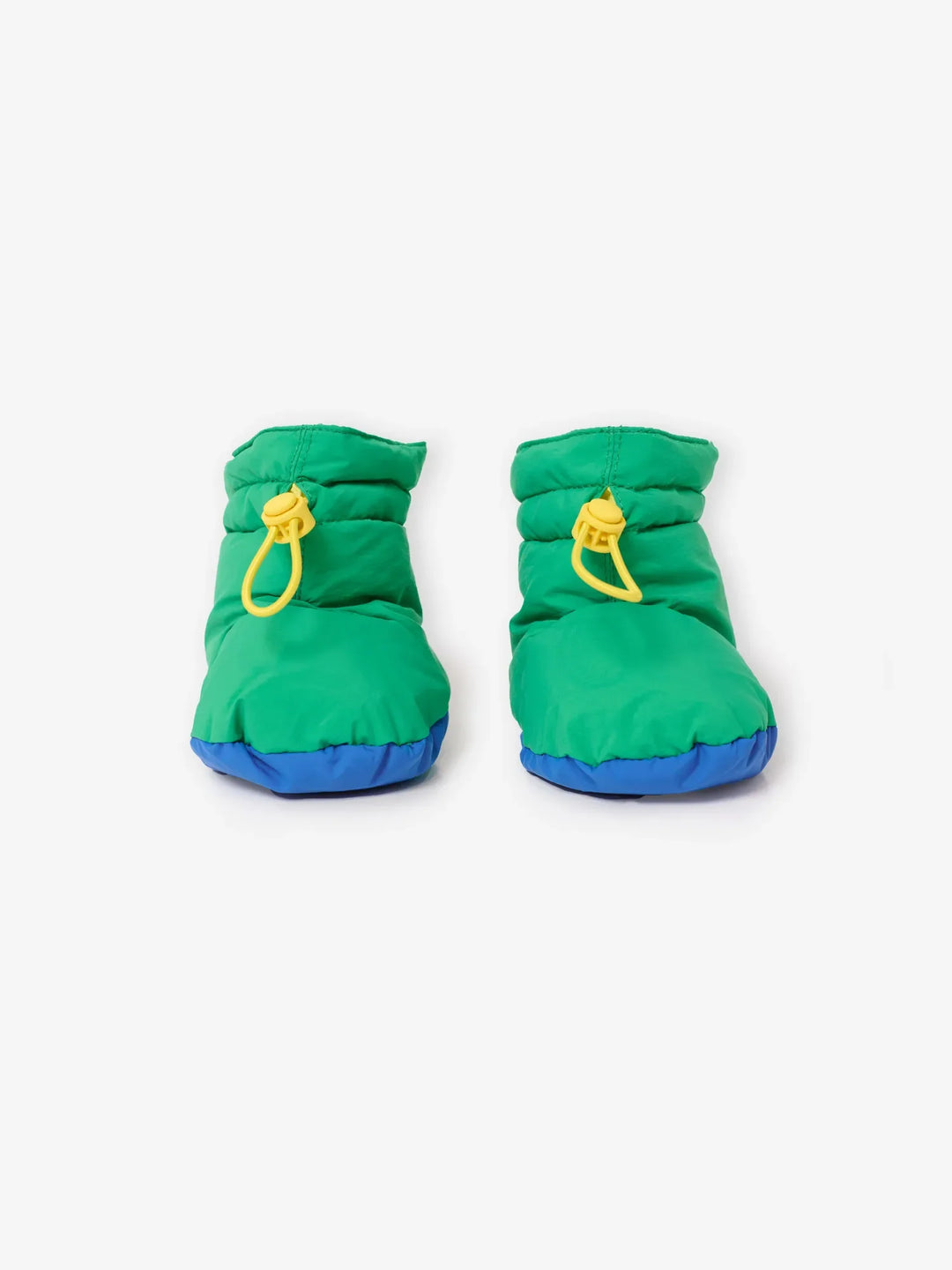 Padded Baby Booties - Green/Blue