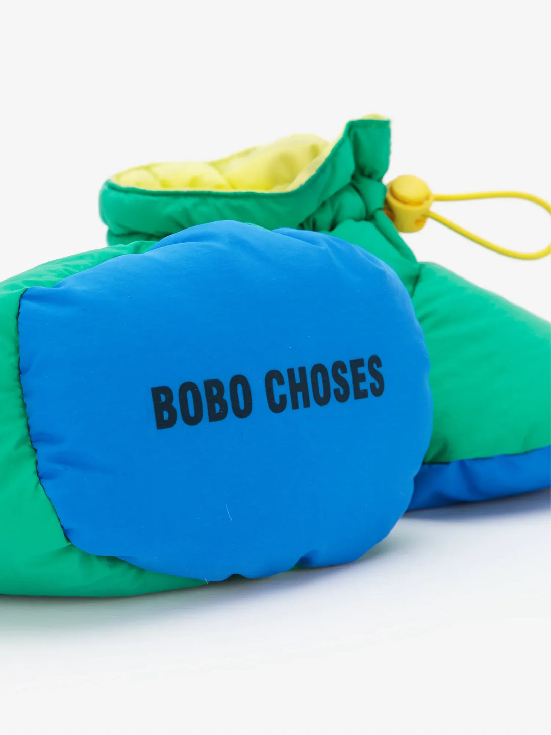 Padded Baby Booties - Green/Blue
