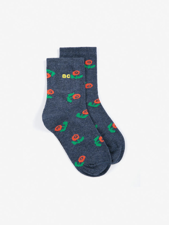 Stamp Bloom Short Socks