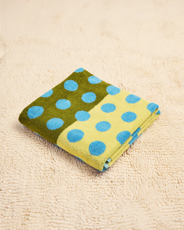 Blue Dot Bath Towel