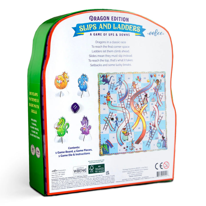 Slips & Ladders Dragon Shaped Game