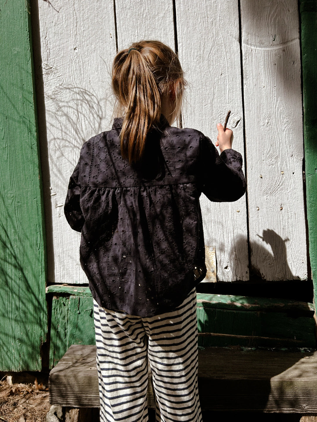 Bay Smock in Ink Cotton Lace