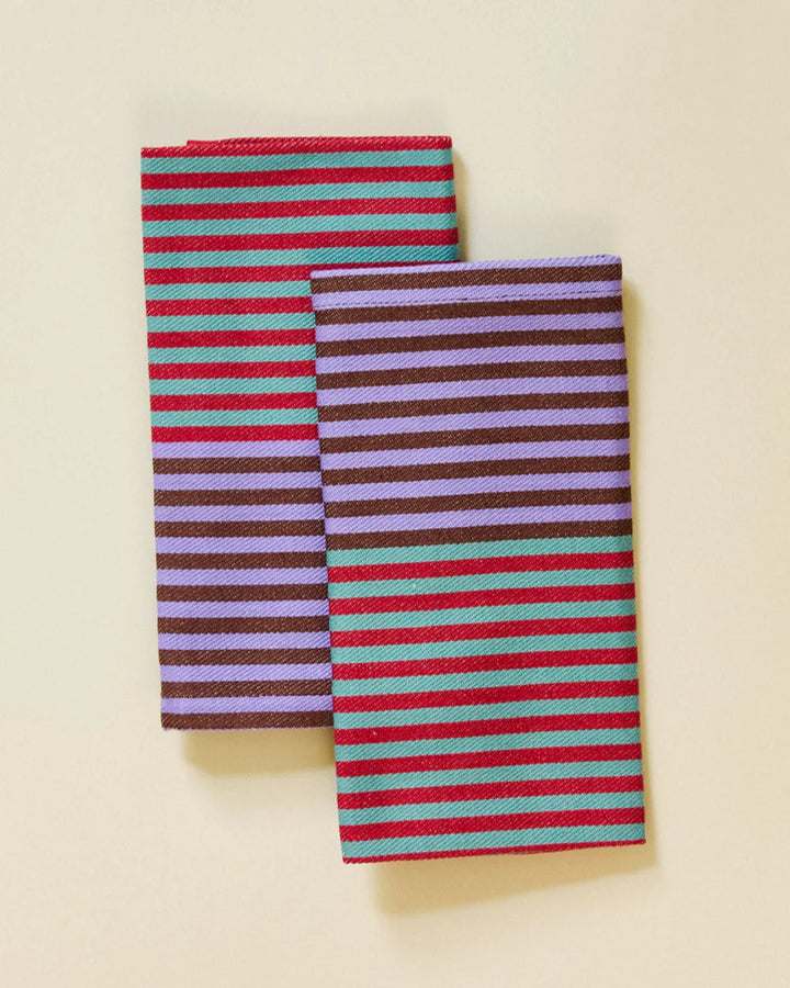 Duo Stripe Napkins - Mixed Set of 4