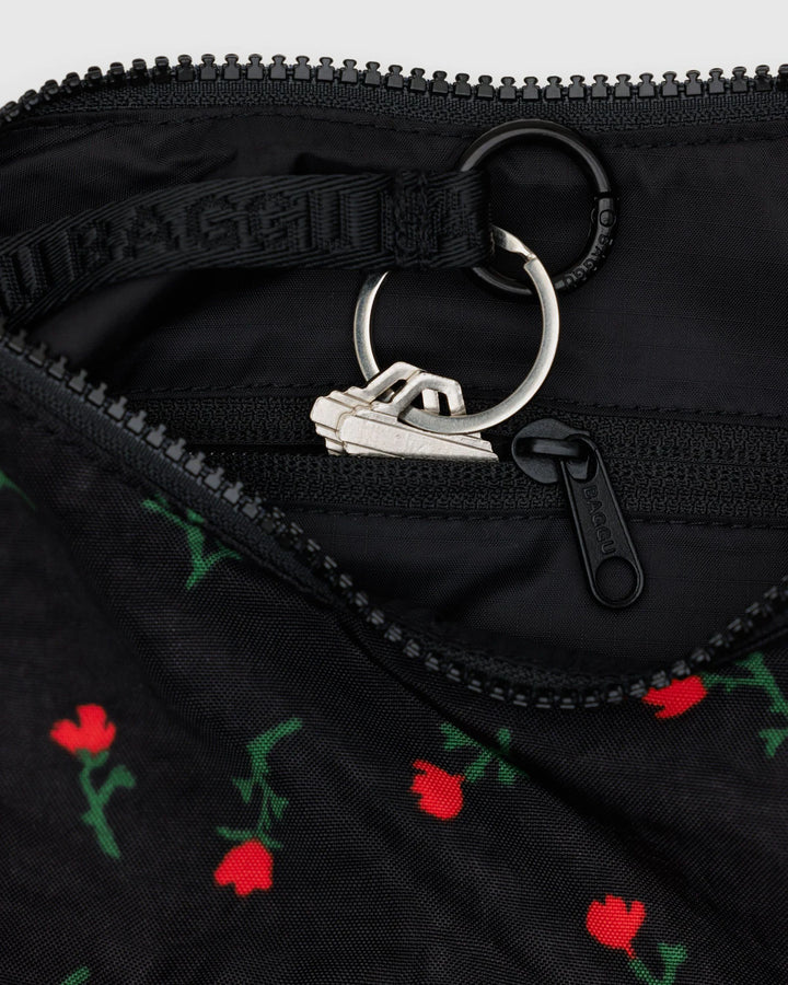 Small Crescent Bag - Painted Wildflower