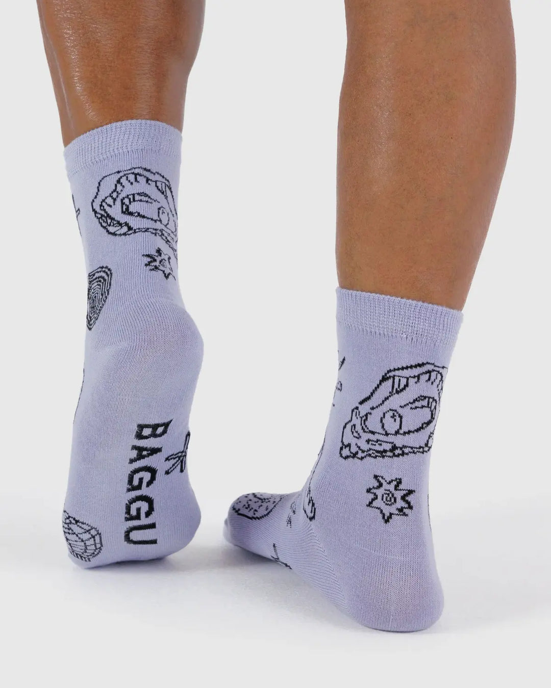Crew Sock - Shells Light Blue