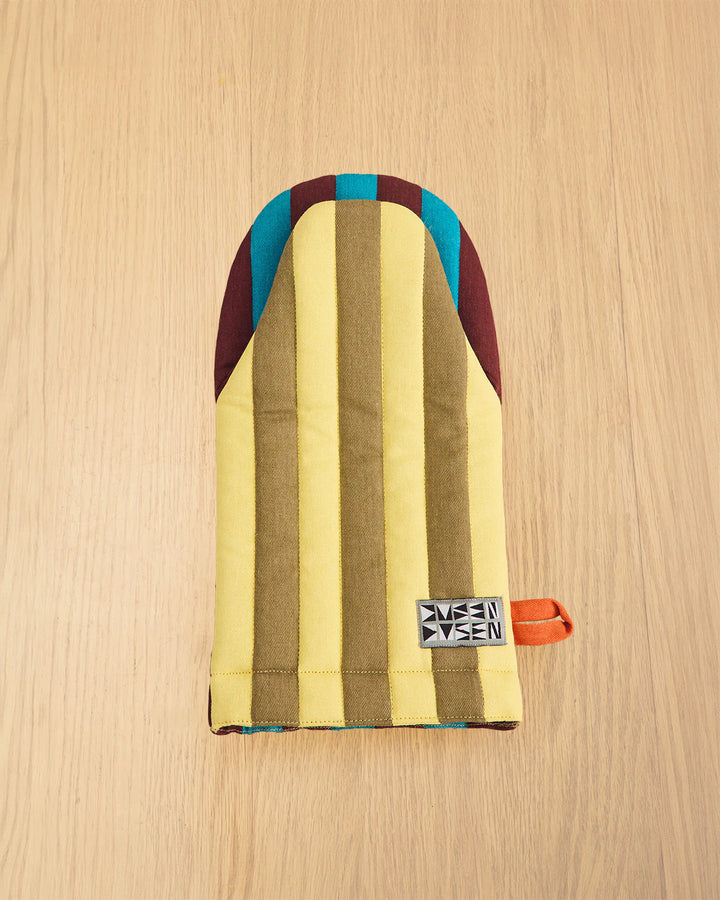 Striped Oven Mitt
