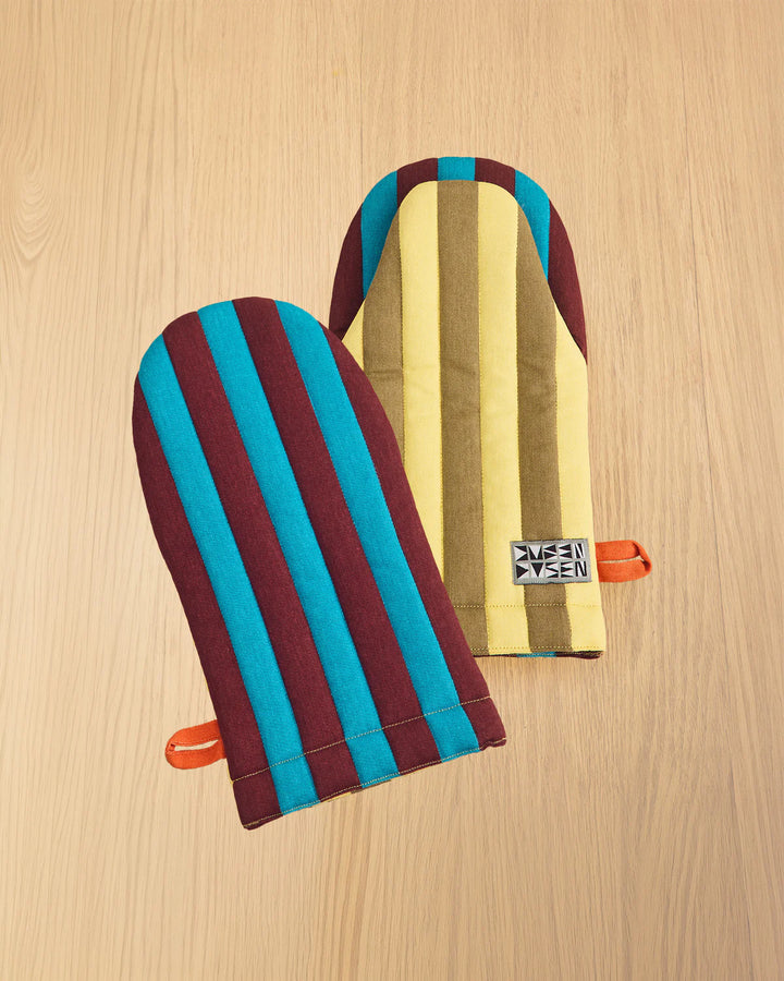 Striped Oven Mitt