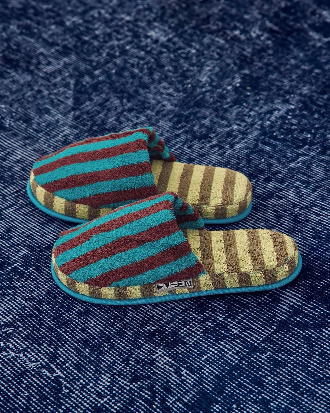 Terry Slippers - Dragonfly Stripe