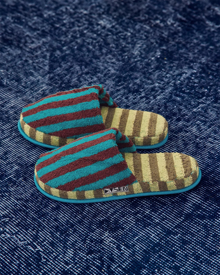 Terry Slippers - Dragonfly Stripe