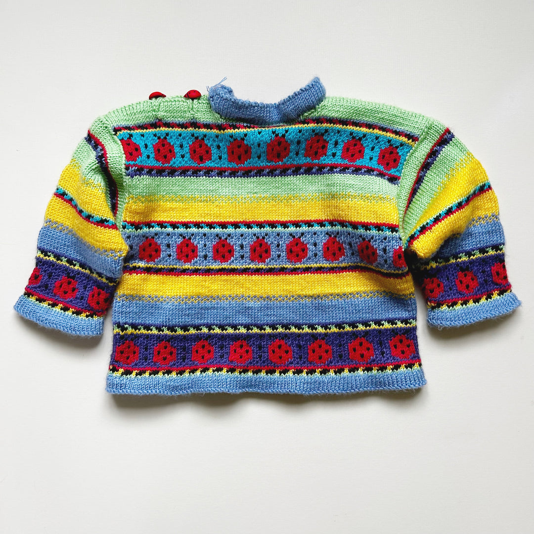 Ladybug Knit Sweater Sz~18/24 mo