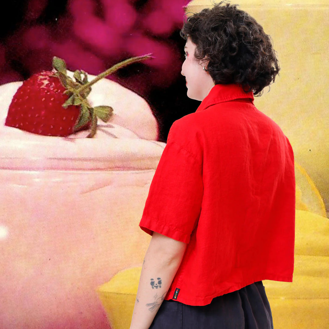 F.D.A Tomato Linen Work Shirt