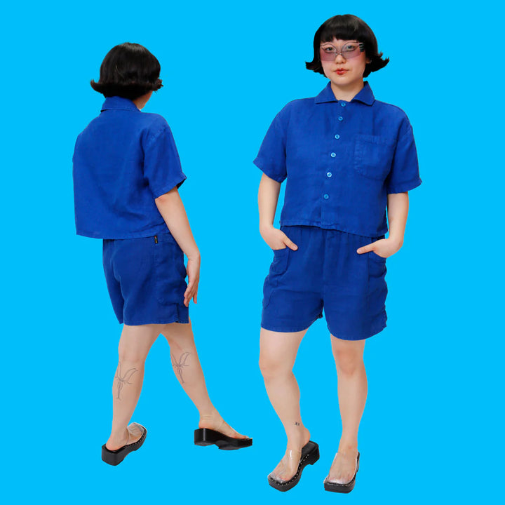 F.D.A Blueberry Linen Work Shirt