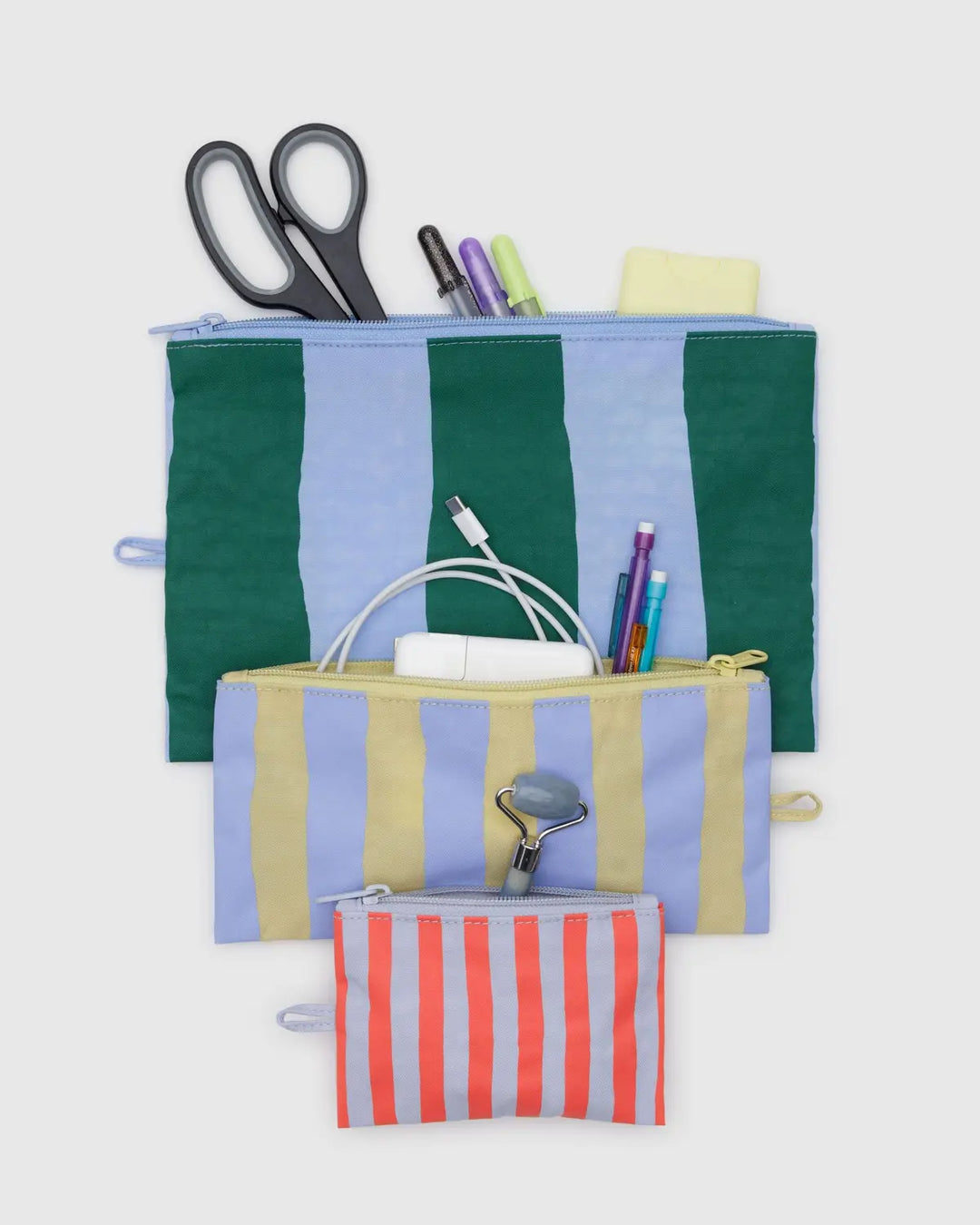 Flat Pouch Set - Painted Stripe