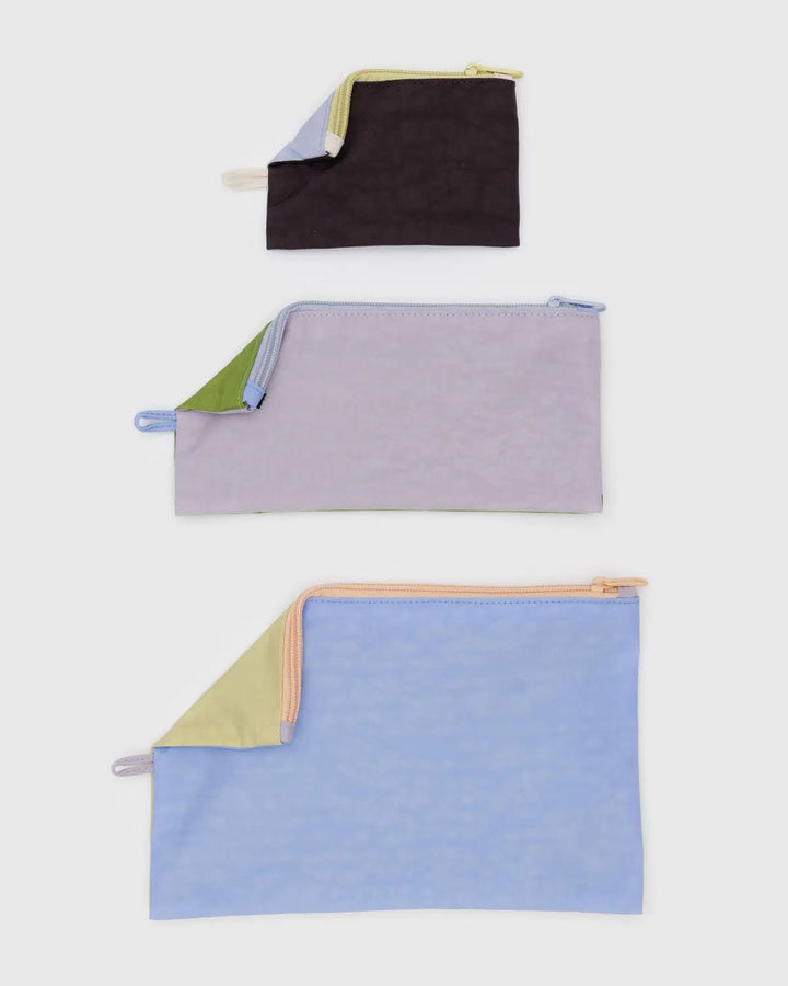 Flat Pouch Set - Pastels Colorblock