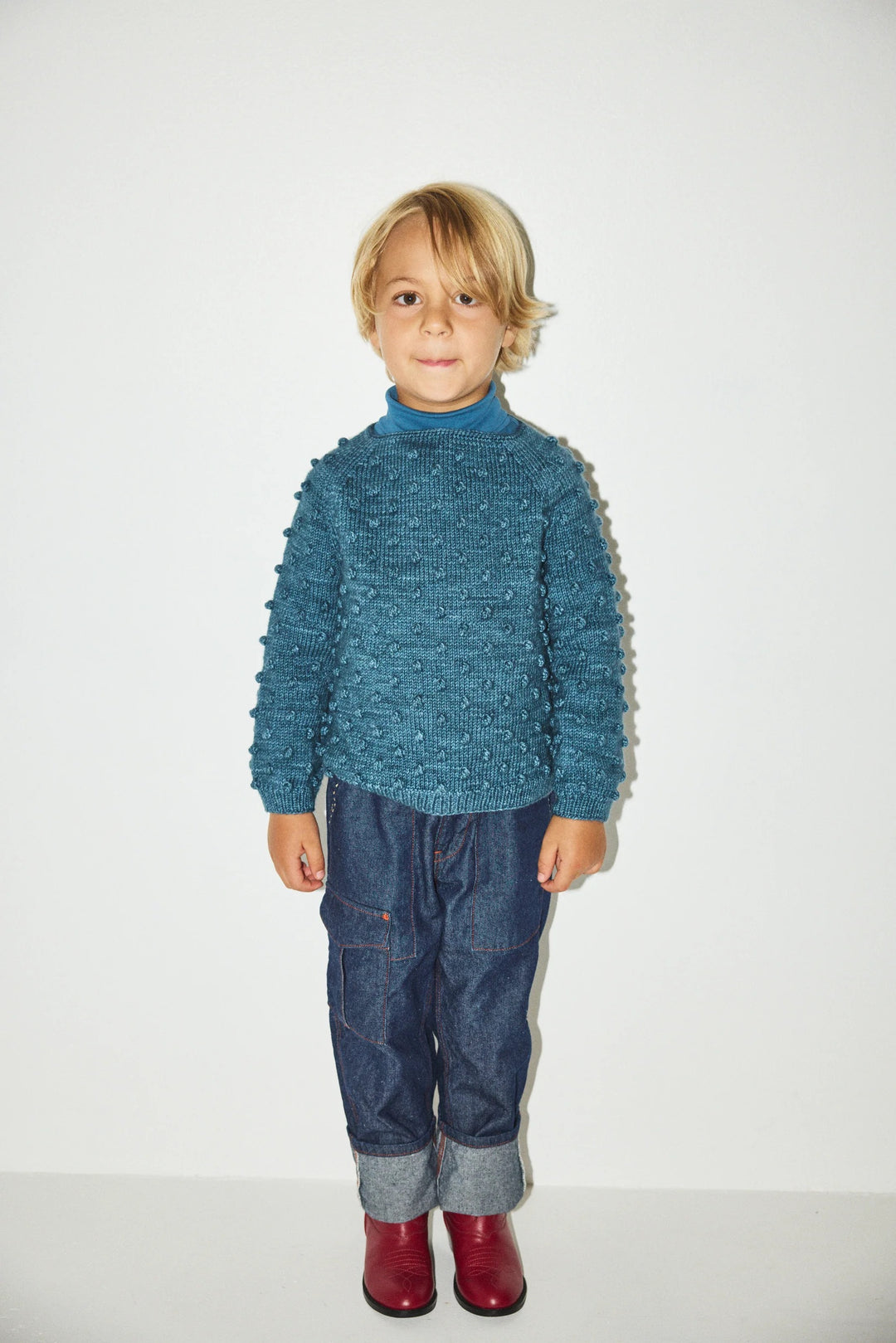Popcorn Sweater - Blue Smoke