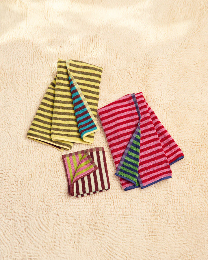 Bug Stripe Towels - Set of 5
