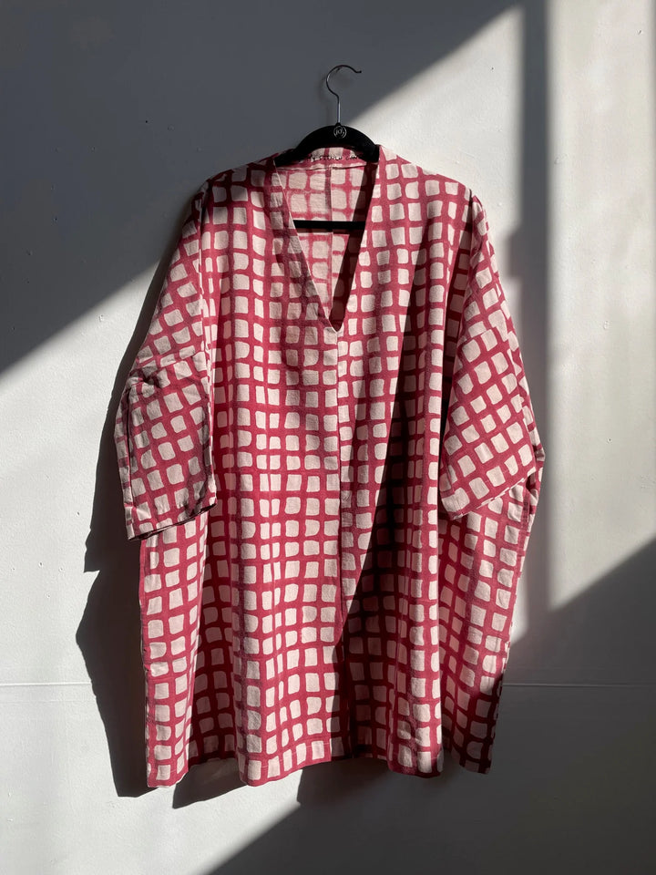 Dress / Tunic Madder & Pink Check
