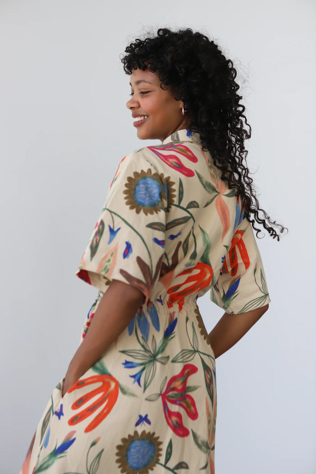 Long Utility Dress - Laura Burke Print