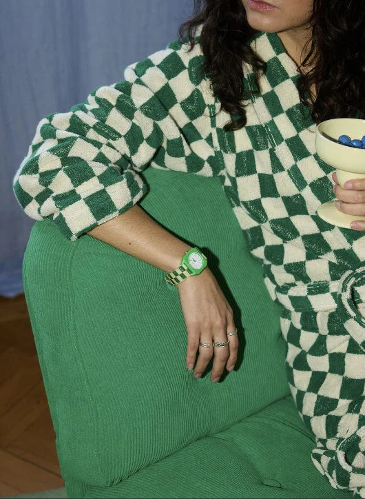 Summer Grass  Checkered Watch