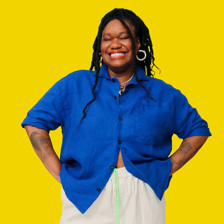 F.D.A Blueberry Linen Work Shirt