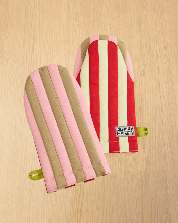 Striped Oven Mitt