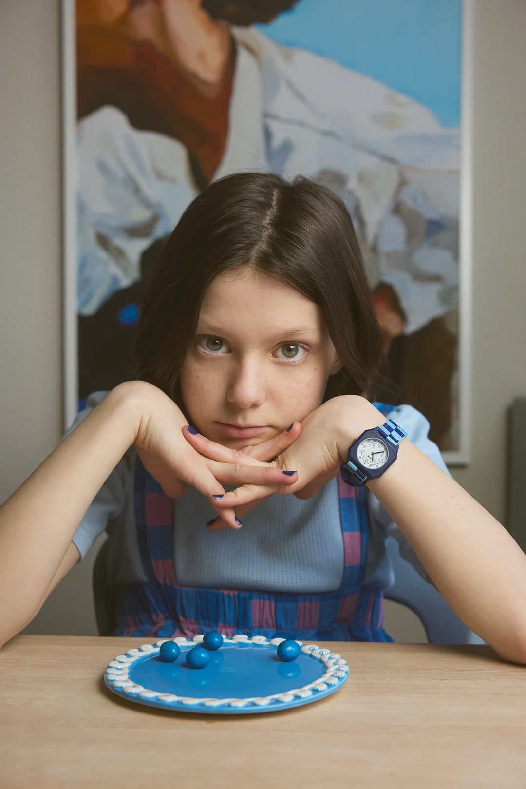Blue Sunday Checkered Watch