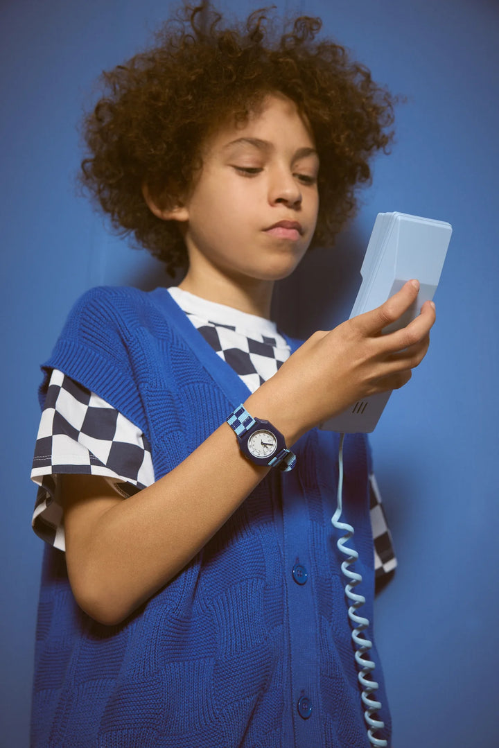 Blue Sunday Checkered Watch