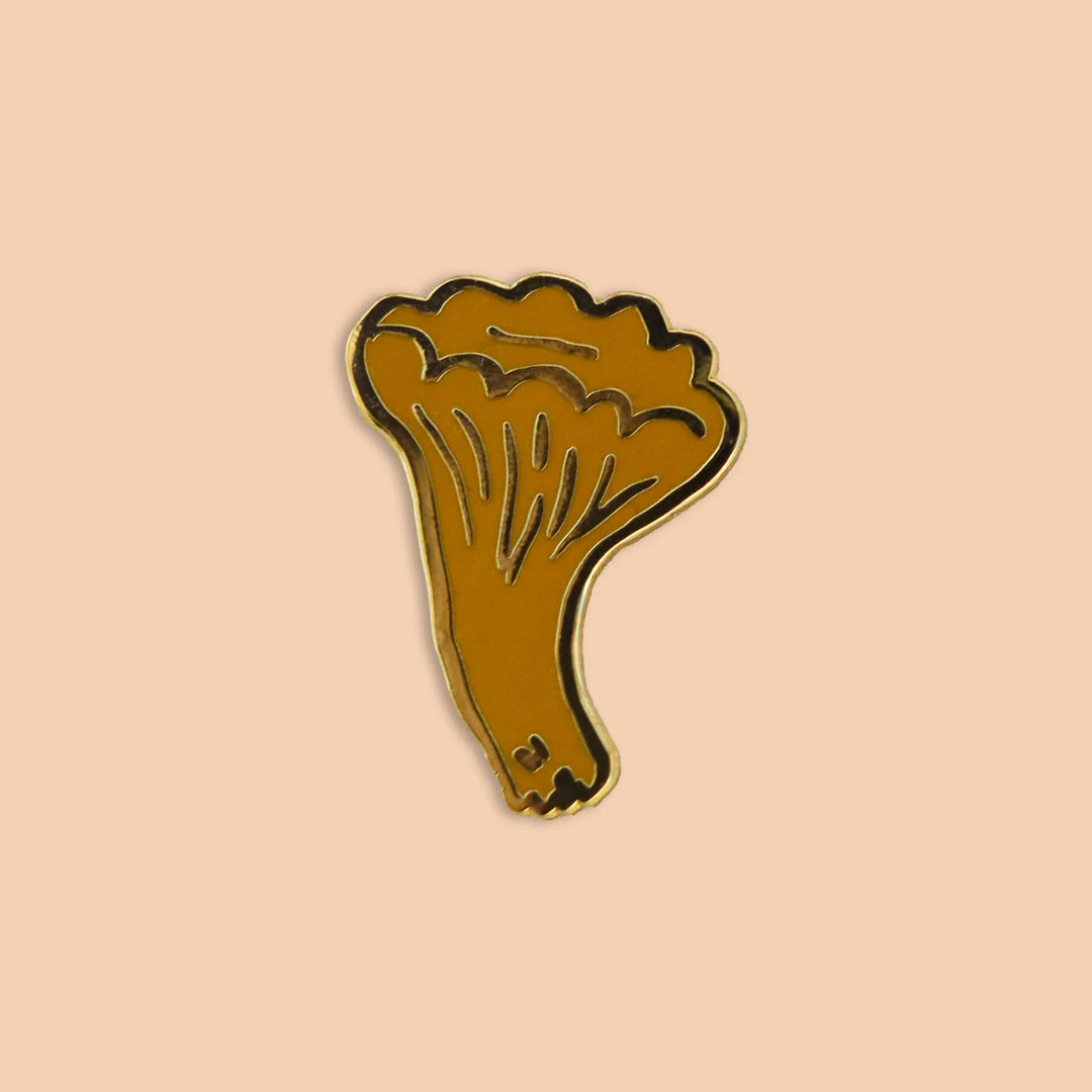 Chanterelle Mushroom Enamel Pin