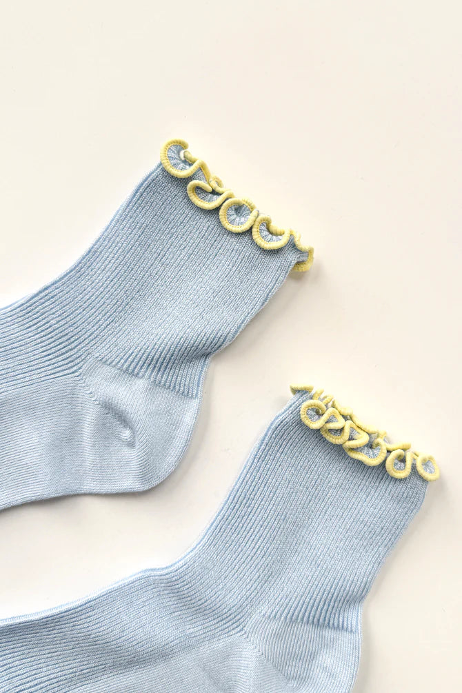 Petite Ruffled Modal Socks