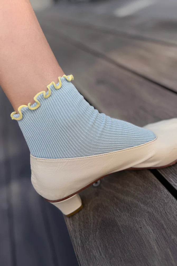 Petite Ruffled Modal Socks