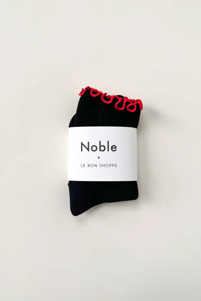Petite Ruffled Modal Socks